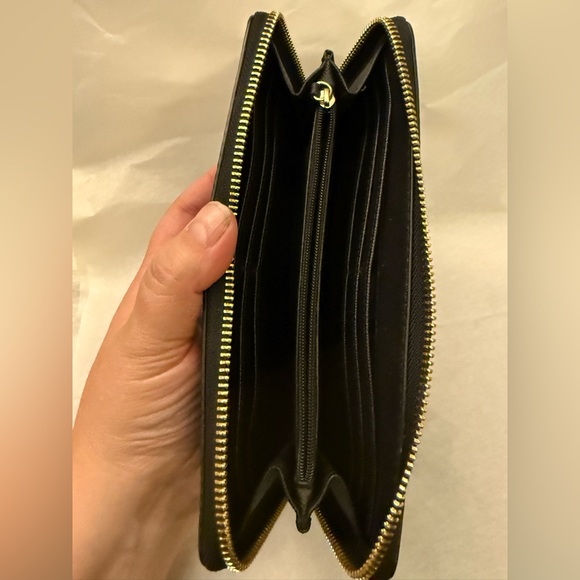 Michael Kors Jet Set Travel Continental Zip Around Wallet Large Black - Picture 2 of 6